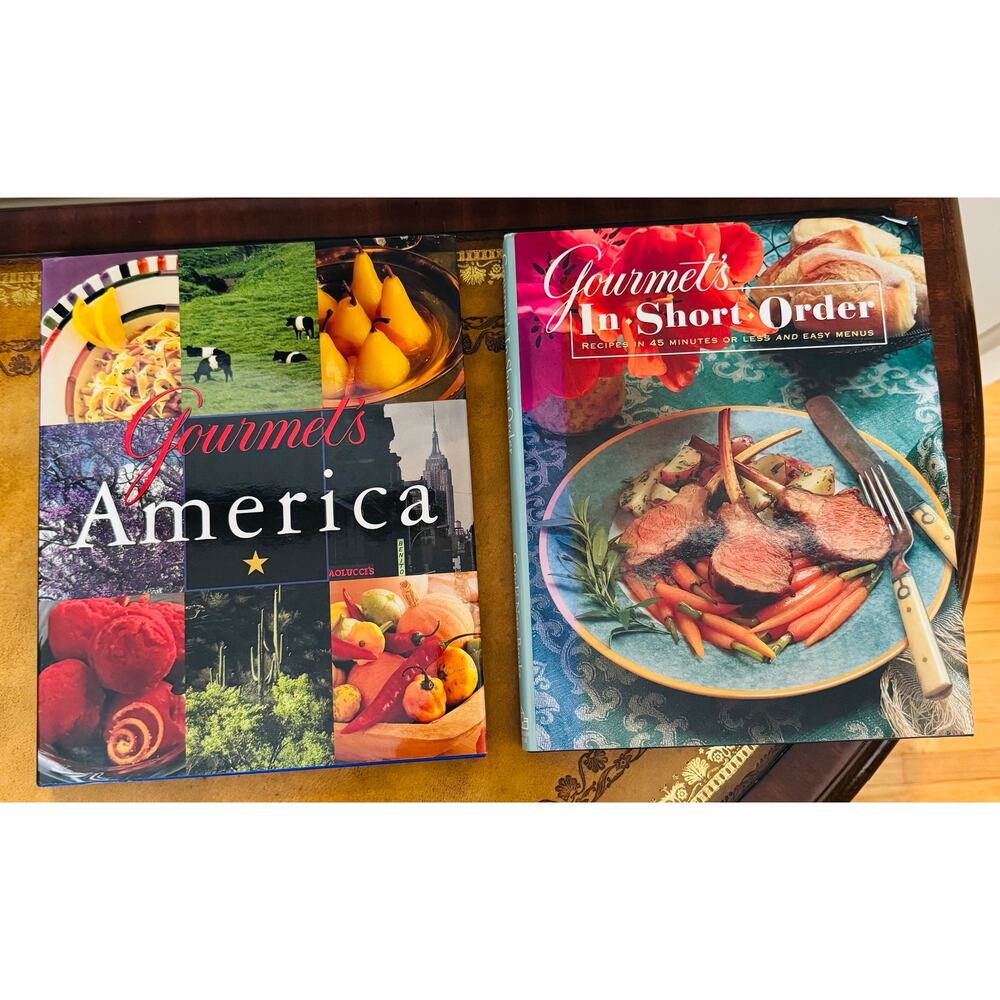 Gourmet's AMERICA & In Short Order Hardcover Recipe Cookbooks NEW